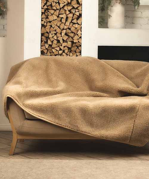 Плед меховой из верблюжьей шерсти 